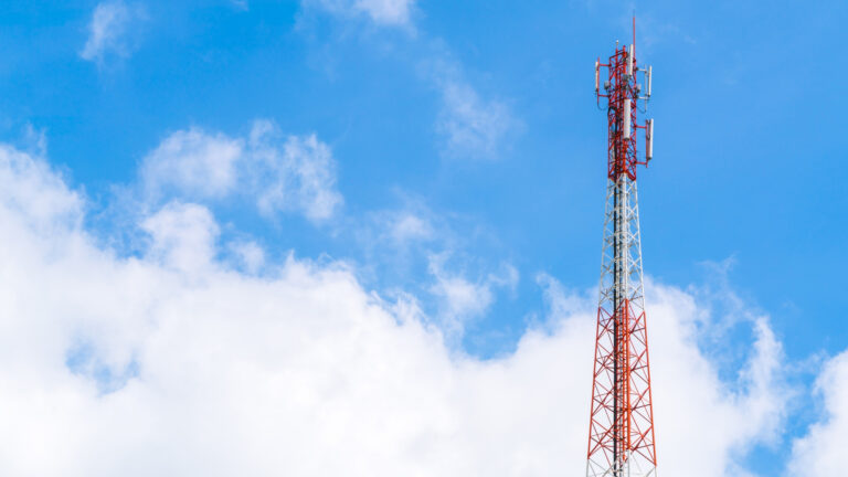 Telecommunication Tower With Beautiful Sky